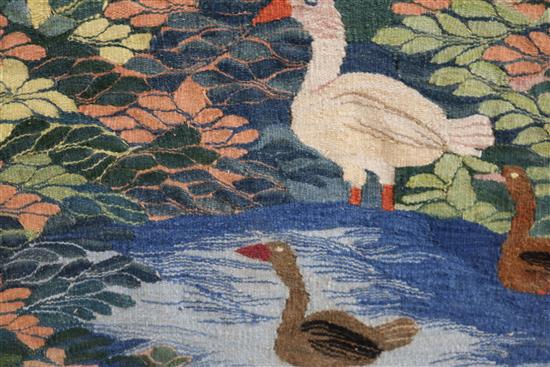 An Egyptian tapestry of ducks, rabbits and chickens